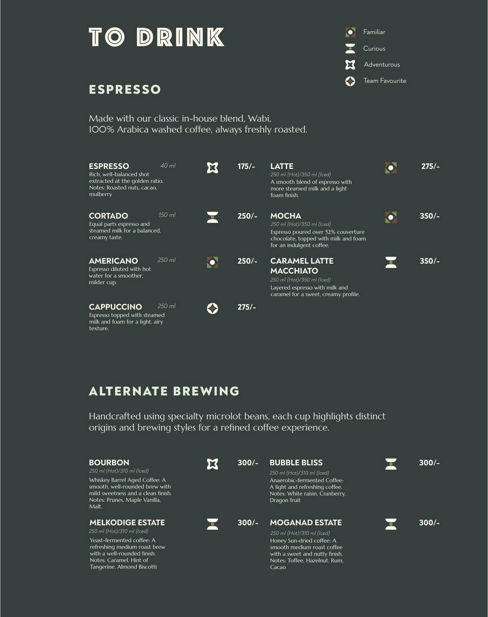 Printed menu, page 5 of 14