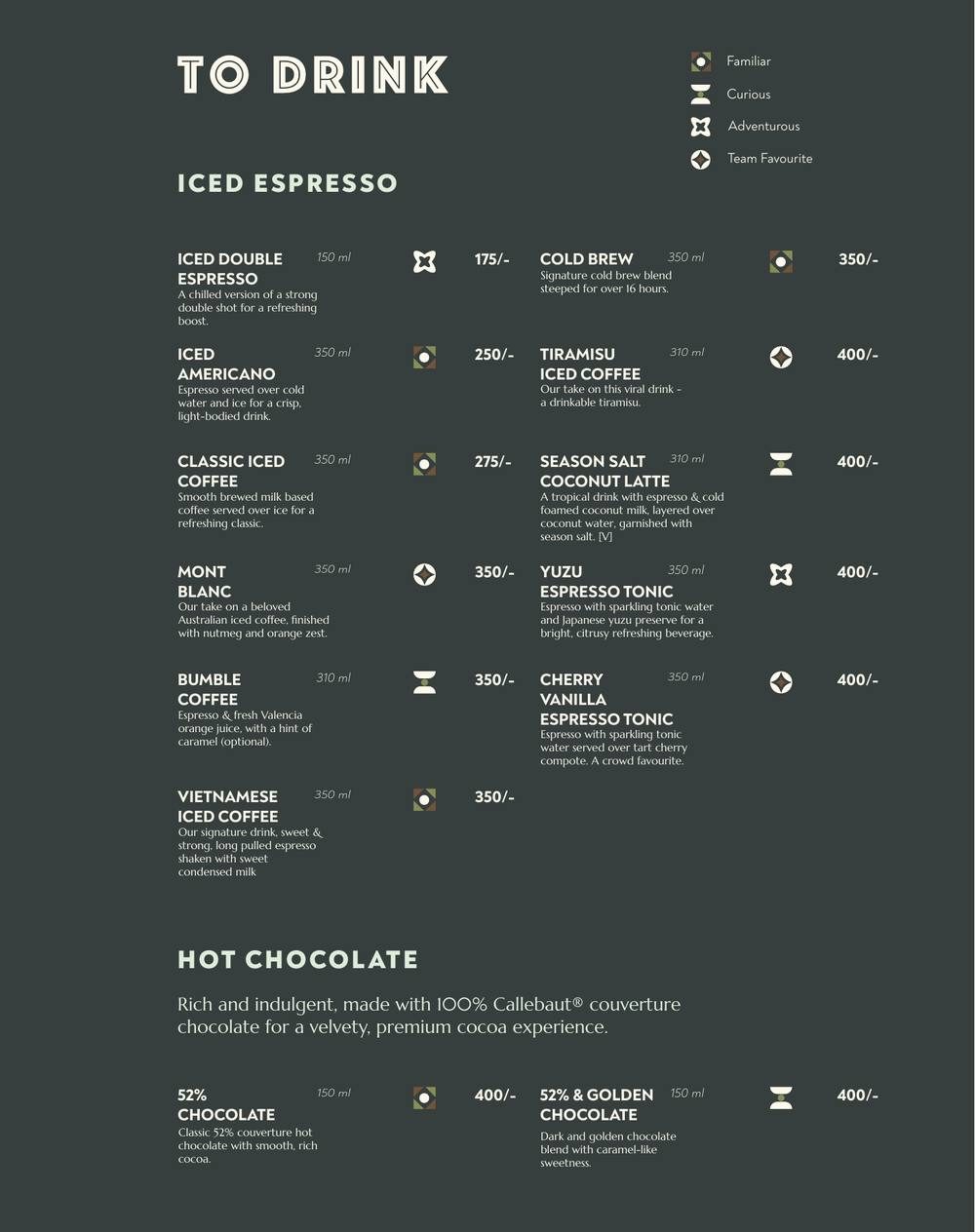 Printed menu, page 6 of 14