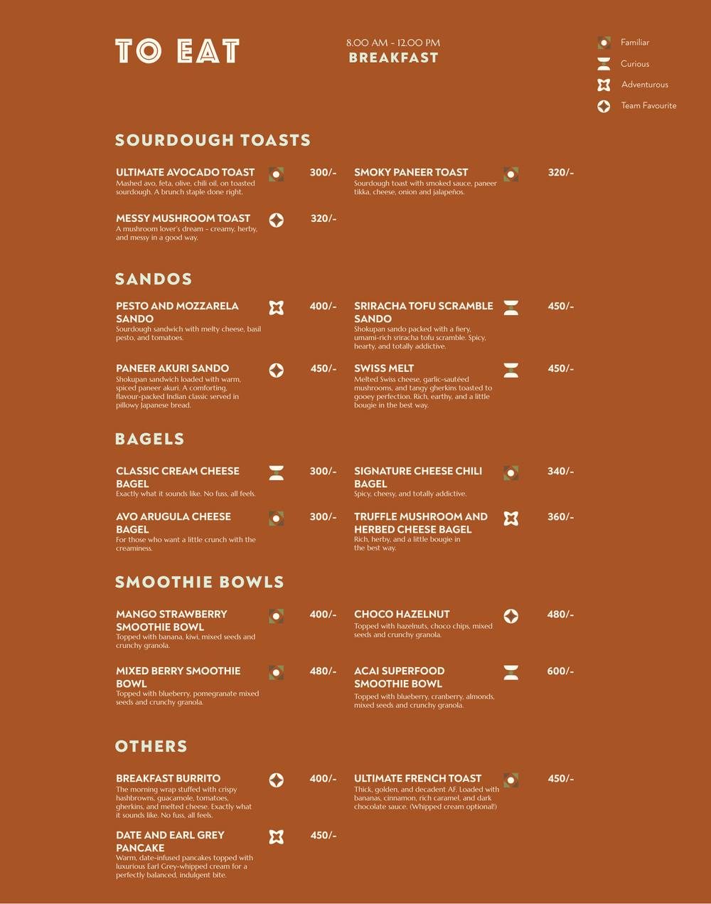 Printed menu, page 10 of 14