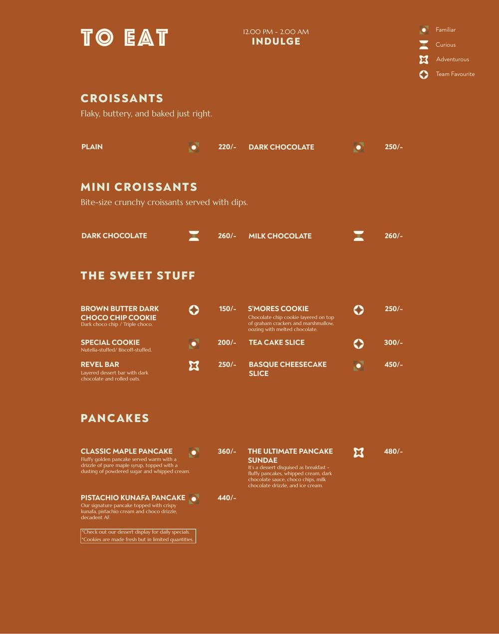 Printed menu, page 11 of 14
