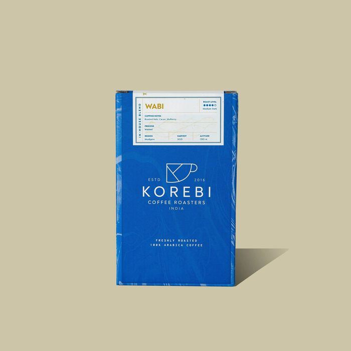 A bag of Wabi house-blend coffee from Korebi Coffee Roasters